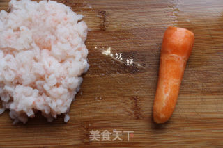 南极磷虾蒸虾糕的做法步骤：3