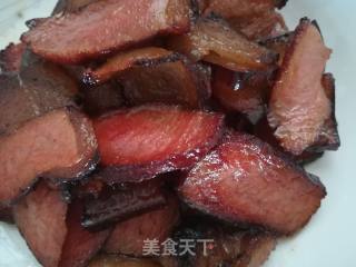 炒熏腊肉的做法步骤：5
