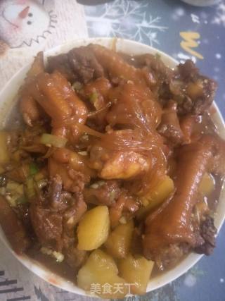 鸡肉粉条炖土豆的做法步骤：5