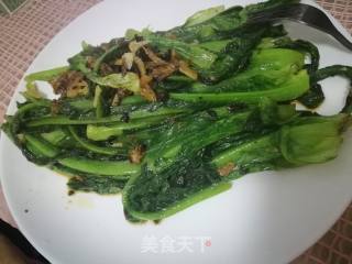 豆豉鲮鱼油麦菜的做法步骤：1