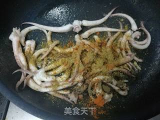 孜然鱿鱼的做法步骤：8