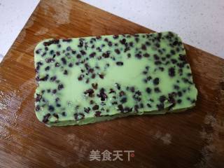 椰香抹茶红豆糕的做法步骤：9