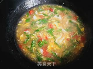 水萝卜棵蛋花汤的做法步骤：11