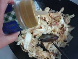白菜片炒干豆腐的做法步骤：9