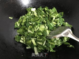 清炒绣花锦菜的做法步骤：5