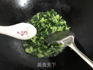 清炒绣花锦菜的做法步骤：6