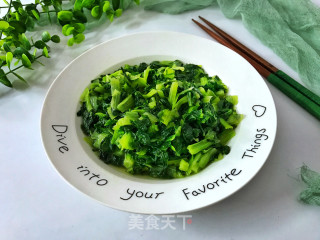 清炒绣花锦菜的做法步骤：8