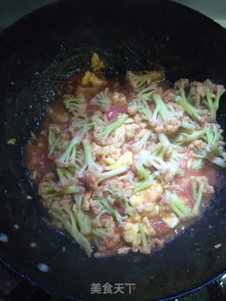番茄菜花的做法步骤：9