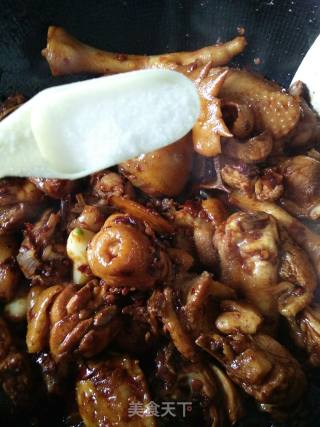 爆炒三黄鸡（三黄鸡炒馍）的做法步骤：9