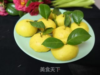 仿真橘子小馒头的做法步骤：12