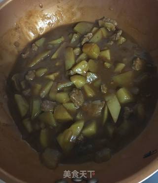 简易版土豆牛肉咖喱饭的做法步骤：6