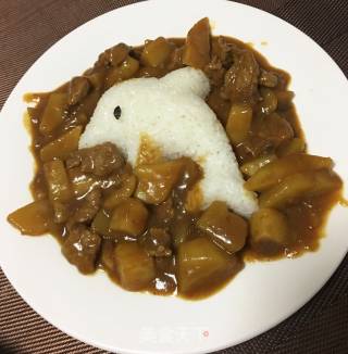 简易版土豆牛肉咖喱饭的做法步骤：8