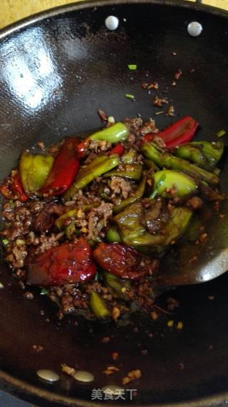 肉末虎皮椒的做法步骤：5