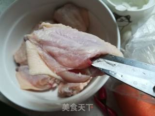 无骨蔬菜鸡翅中的做法步骤：3