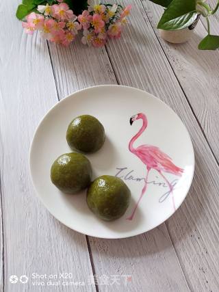 我的美味便当~菠菜汁豆沙青团的做法步骤：5