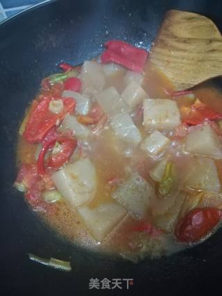 番茄炖魔芋的做法步骤：2
