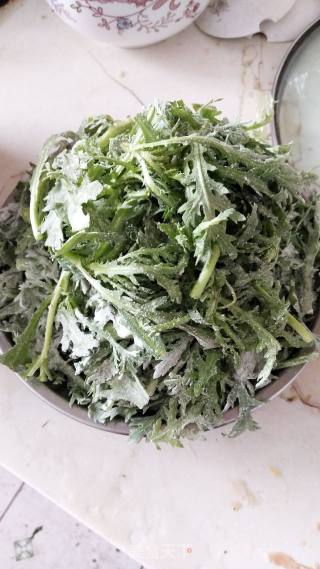 蒸茼蒿的做法步骤：2