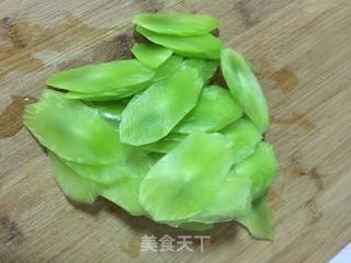 莴笋炒腊肠的做法步骤：4