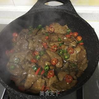 小炒猪肝的做法步骤：9