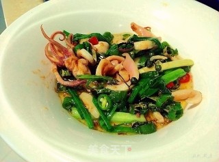 青椒红鱿的做法步骤：6