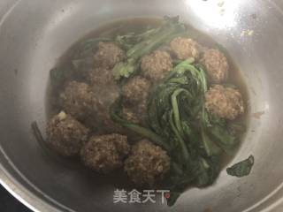 小白菜炖肉丸的做法步骤：9