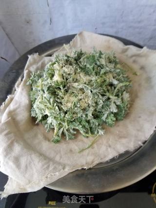 杂粮蒸野菜（老贯筋）的做法步骤：3