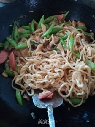 苦菊炒面的做法步骤：8