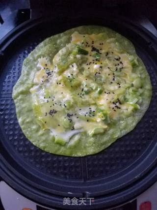 芹菜汁鸡蛋饼的做法步骤：5