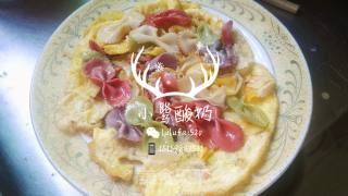 营养早餐：鸡蛋蝴蝶面饼的做法步骤：5