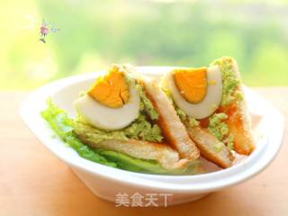 牛油果鸡蛋土司片的做法步骤：9