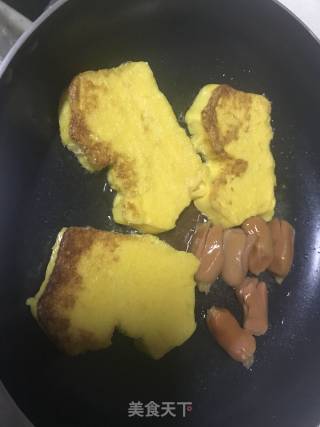 馒头片与脆皮肠的做法步骤：6