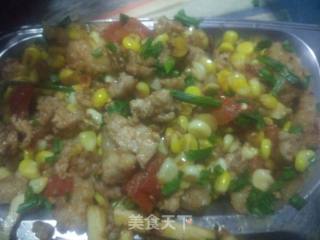 玉米炒肉的做法步骤：3