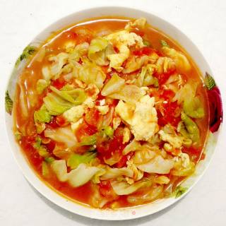 西红柿炒圆白菜的做法步骤：9