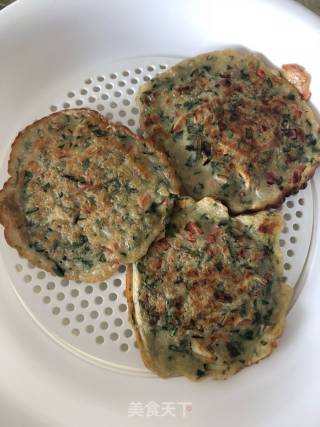 蒲公英鸡蛋薄饼的做法步骤：4