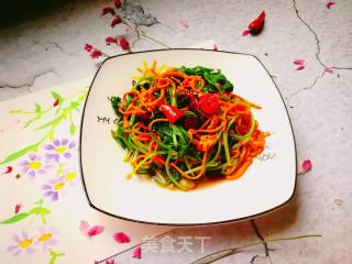 焯拌虫草花马兰头的做法步骤：7