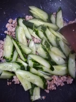 肉末炒黄瓜的做法步骤：4