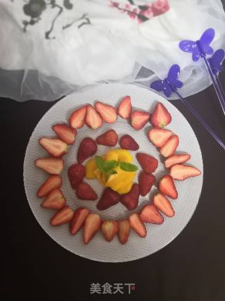 草莓芒果拼盘的做法步骤：3