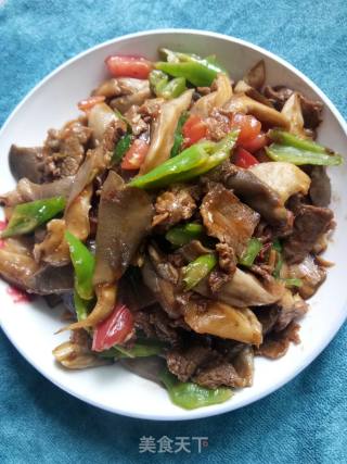 平菇炒肉的做法步骤：9