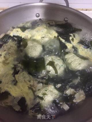 裙带豆腐丸汤的做法步骤：6