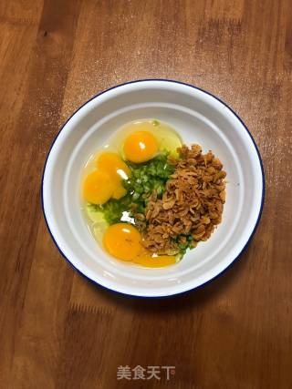 尖椒虾皮鸡蛋饼的做法步骤：5