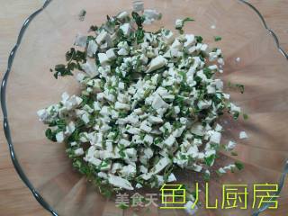 香椿豆腐鸡蛋卷──“鱼儿厨房”私房菜的做法步骤：8