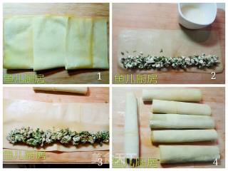 香椿豆腐鸡蛋卷──“鱼儿厨房”私房菜的做法步骤：11