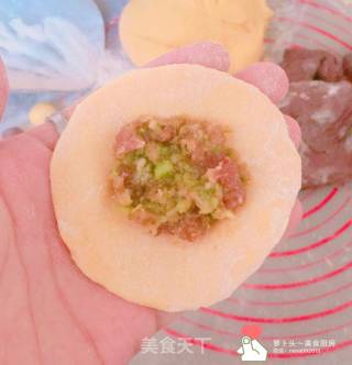 玉盘珍羞值万钱～福袋包的做法步骤：3
