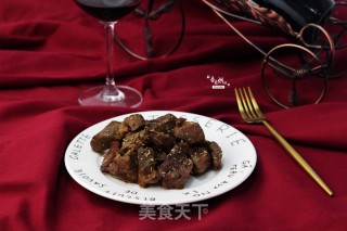 黑椒牛肉粒的做法步骤：5