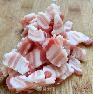 肉片炒花菜的做法步骤：3