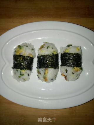 便当荠菜鸡蛋饭团的做法步骤：7