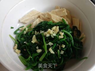 腐竹拌菠菜的做法步骤：4