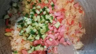彩色蛋炒饭的做法步骤：8