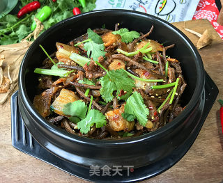 麻辣茶树菇干锅的做法步骤：16