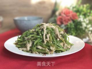 菠菜梗炒肉的做法步骤：15